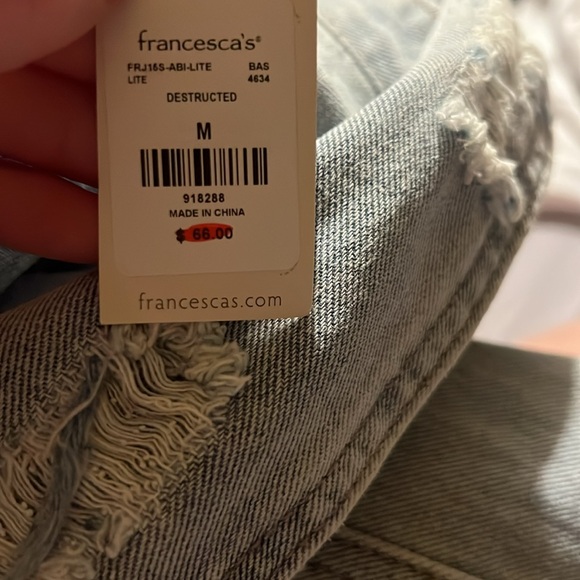 Harper Heritage Distressed Denim Jacket in Light Wash - Picture 6 of 6